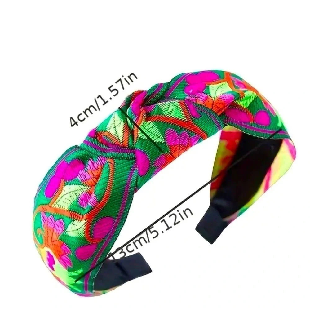 Colorful Green Boho Headband